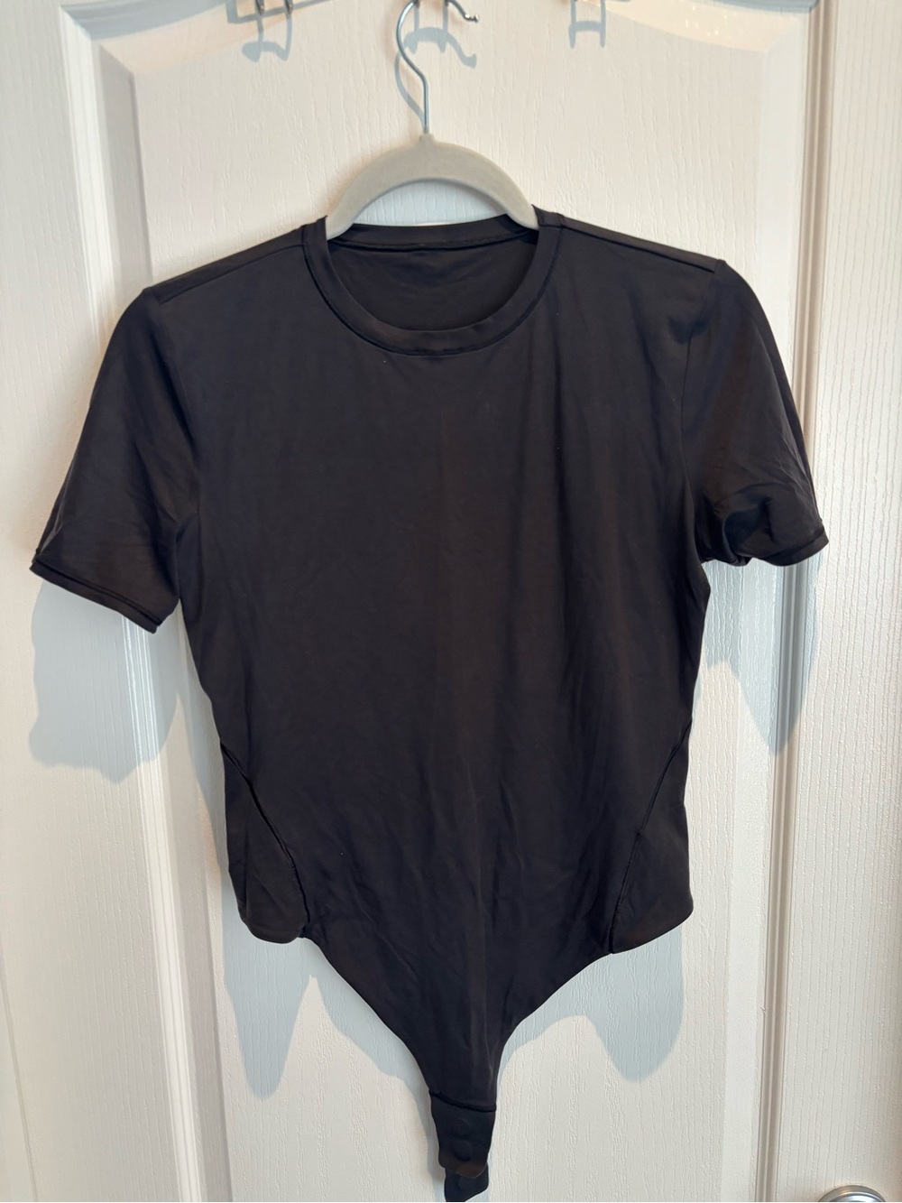 lululemon athletica Black Short-Sleeve Crewneck Bodysuit